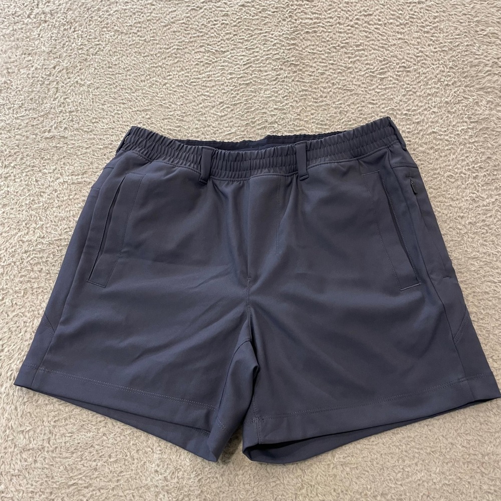 Birddogs Lined Shorts Mens Small Navy Blue 5" Inseam Drawstring Performance Gym